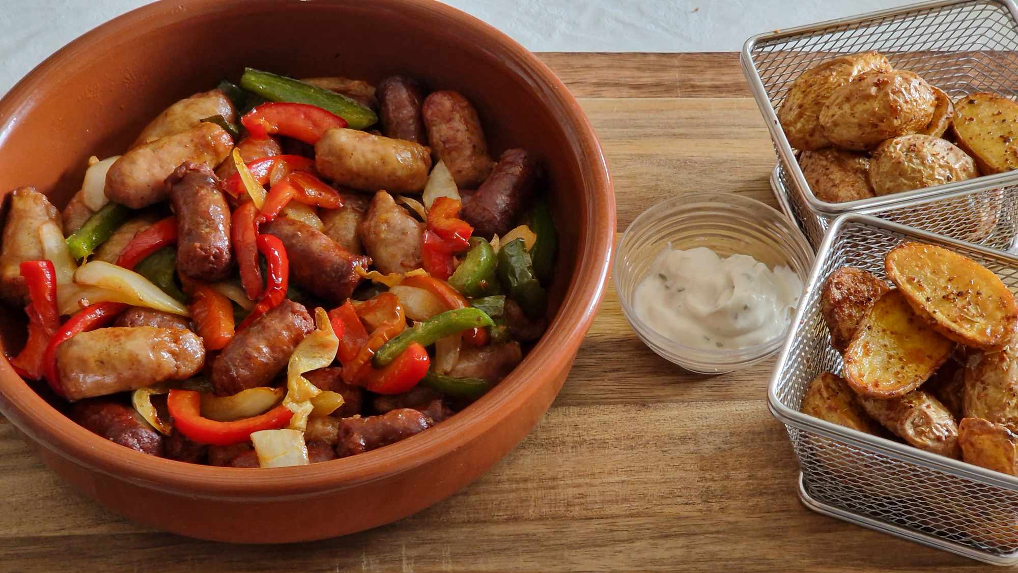 Méli Melo de Merguez Saucisses et Poivrons