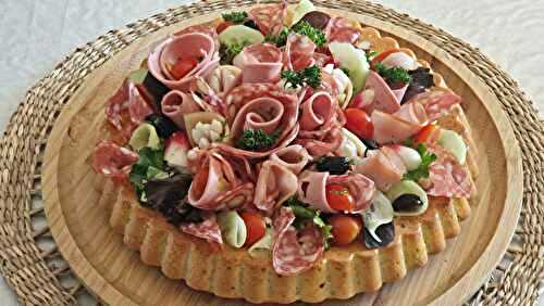 Tarte Estivale Crudités Charcuterie