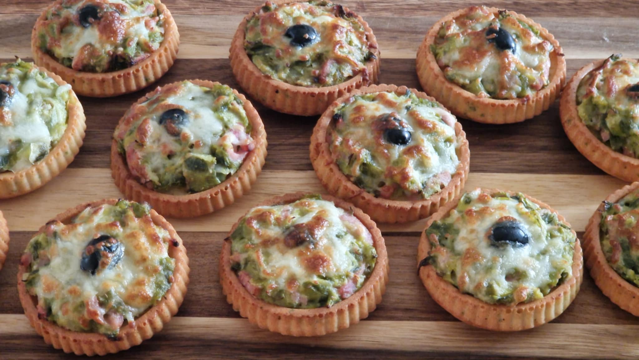Quiches Renversées à la Fondue de Poireaux