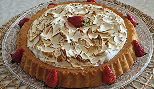 Tarte Fraises Rhubarbe Meringuée