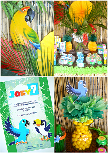 Fêtes | Party Printables: Anniversaire Enfant | Thème Tropical Rio