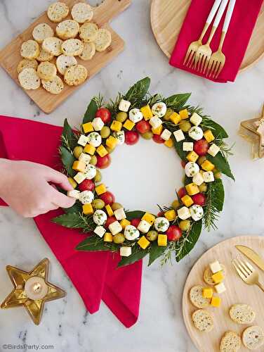 Fêtes | Party Printables: Apéritif Plateau de Fromage Couronne de Noël