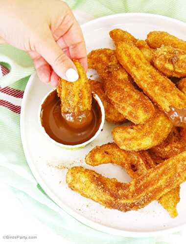 Fêtes | Party Printables: Churros Maison à la Cannelle et sauce Nutella