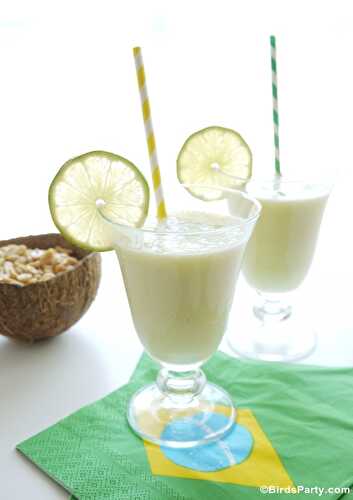 Fêtes | Party Printables: Cocktail Batida Brésilien à l'Ananas et Noix de Coco