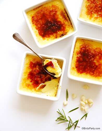 Fêtes | Party Printables: Crème Brulée au Chocolate Blanc & Romarin