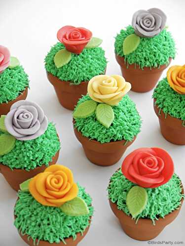 Fêtes | Party Printables: Cupcakes au Chocolat en Pot de Fleurs