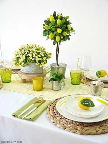 Fêtes | Party Printables: Décor de Table DIY sur le Thème du Citron 