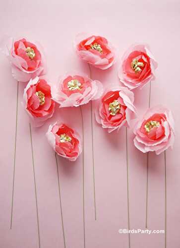 Fêtes | Party Printables: DIY Bouquet de Fleurs en Papier pour la Fête des Mères