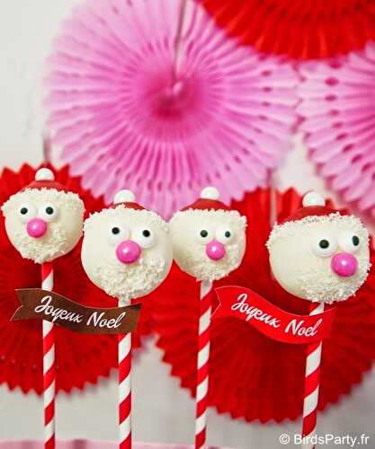 Fêtes | Party Printables:  DIY Cake Pops Père Noël