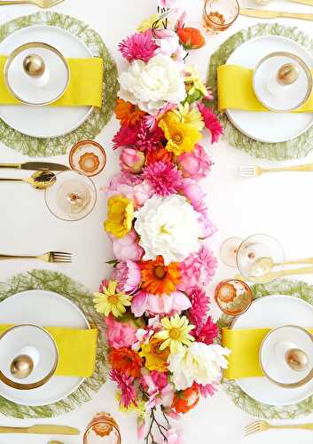 Fêtes | Party Printables: DIY Chemin de Table Floral