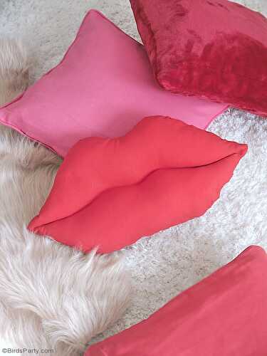 Fêtes | Party Printables: DIY Coussin Lèvres Avec Patron GRATUIT