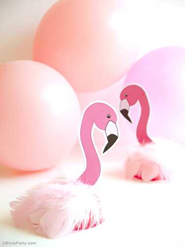 Fêtes | Party Printables:  DIY Décoration de Fête Anniversaire Flamant Rose