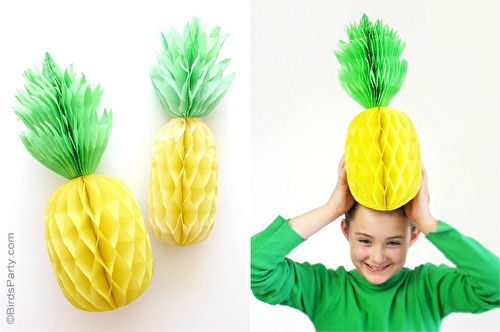 Fêtes | Party Printables: DIY Décorations de Fête Ananas Alvéolées