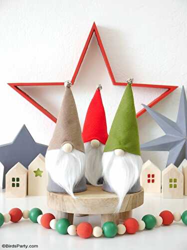 Fêtes | Party Printables: DIY Gnomes de Noël Sans Couture avec Patrons GRATUITS