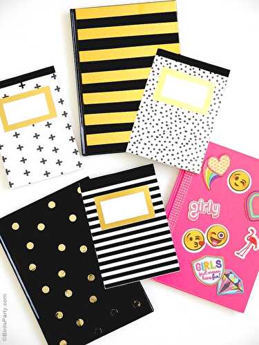 Fêtes | Party Printables: DIY Jolis Cahiers & Carnets Scolaires