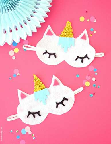 Fêtes | Party Printables: DIY Masques de Sommeil Licorne avec Patron Gratuit