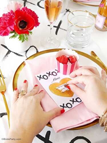 Fêtes | Party Printables: DIY | Menus à Gratter pour la Saint Valentin & Freebies Printables