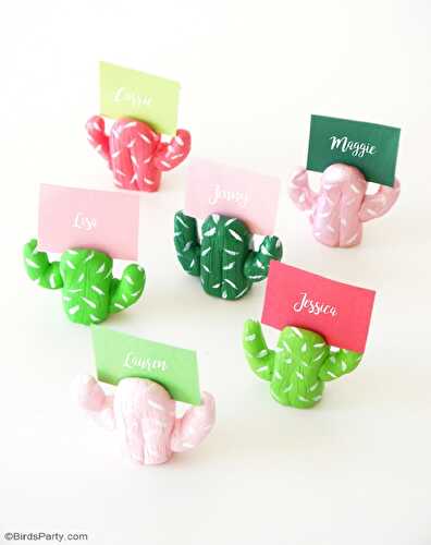 Fêtes | Party Printables: DIY Porte-Nom Cactus en Pâte Polymère