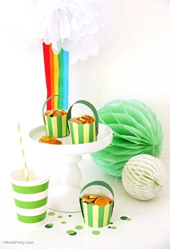 Fêtes | Party Printables: DIY Pot of Gold & Pompon Arc en Ciel