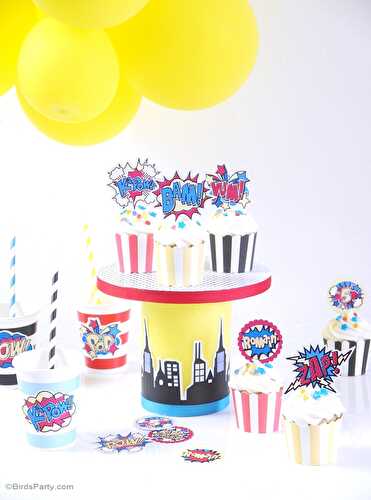 Fêtes | Party Printables: DIY | Présentoir à Cupcakes Super-héros