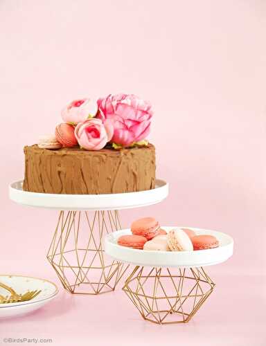 Fêtes | Party Printables: DIY Présentoir à Gâteaux Géométriques & Métalliques