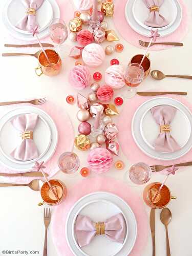 Fêtes | Party Printables: DIY Set de Table Rose Barbe à Papa