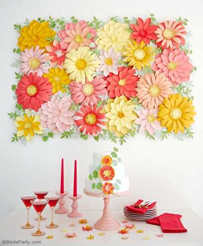 Fêtes | Party Printables: DIY Toile de Fond Florale en Fleurs de Papier