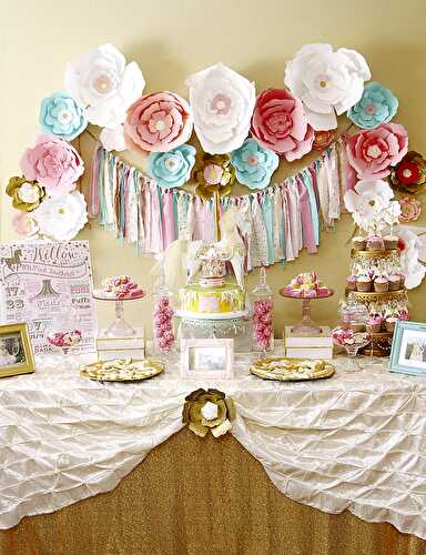 Fêtes | Party Printables: Fête d'Anniversaire Carrousel en Rose et Doré