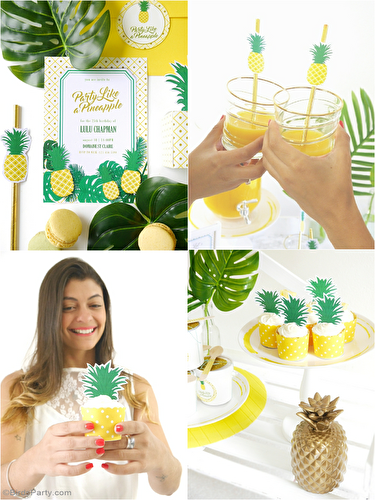 Fêtes | Party Printables: Fête d'Anniversaire DIY Thème Ananas