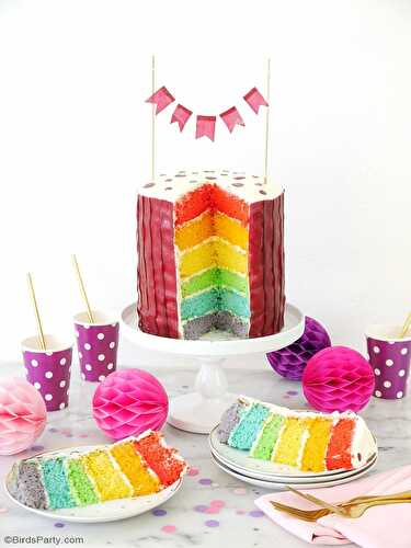 Fêtes | Party Printables: Gâteau Arc-en-Ciel Facile