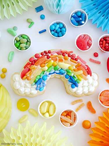 Fêtes | Party Printables: Gâteau Cookie Cake Arc-en-Ciel