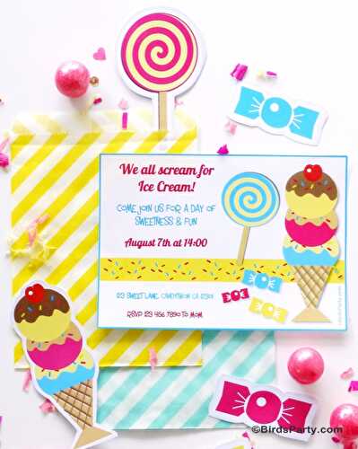 Fêtes | Party Printables: Ice Cream Party Printables