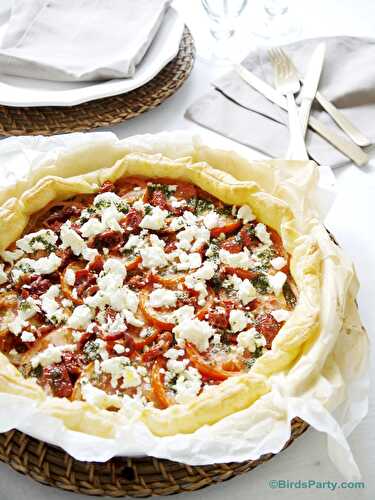 Fêtes | Party Printables: Idées Brunchée: Recette Facile Tarte au Pistou, tomates et feta 