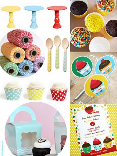 Fêtes | Party Printables: Inspiration Anniversaire Thème Cupcakes Pour Garçon ou Filles