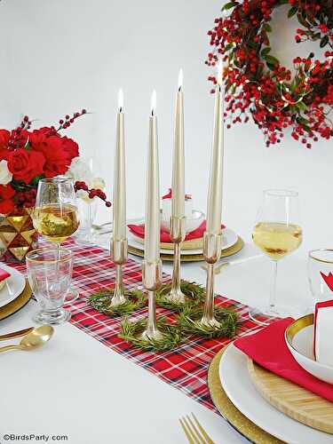 Fêtes | Party Printables: Ma Table de Noël Moderne Inspiration Tartan Plaid