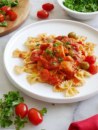 Fêtes | Party Printables: Pâtes Farfalle à la Sauce Tomate Épicée et Saumon