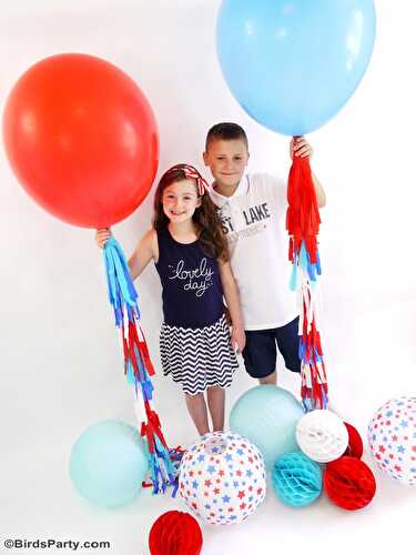 Fêtes | Party Printables: Photo Booth DIY en Bleu, Blanc et Rouge 