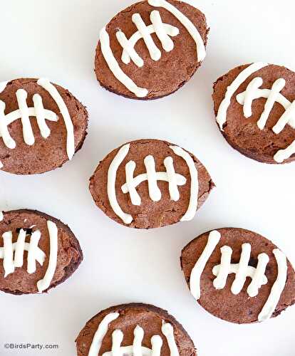 Fêtes | Party Printables: Recette | American Football Brownies au Chocolat