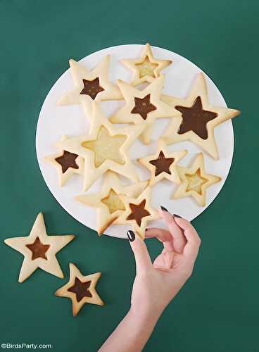 Fêtes | Party Printables: Recette Biscuits Vitraux Etoile de Noël au Caramel 