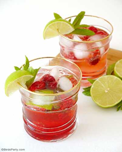 Fêtes | Party Printables: Recette Cocktail Mojito aux Framboises