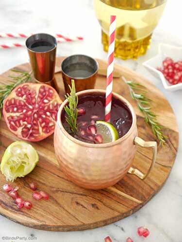 Fêtes | Party Printables: Recette Cocktail Moscow Mule à la Grenade