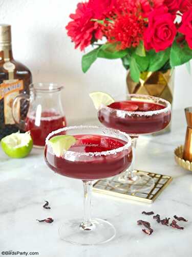 Fêtes | Party Printables: Recette de Cocktail Margarita Hibiscus