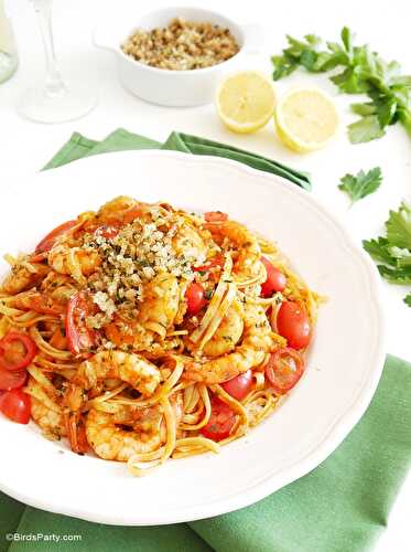 Fêtes | Party Printables: Recette: Linguine Bloody Mary aux Fruits de Mer