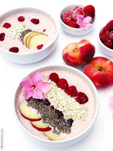 Fêtes | Party Printables: Smoothie Bowl aux Pêches et Fruits Rouges