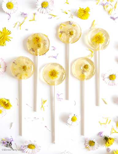 Fêtes | Party Printables: Sucettes Florales au Miel & Citron
