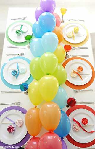 Fêtes | Party Printables: Table Arc-en-Ciel et DIY Guirlande de Ballons