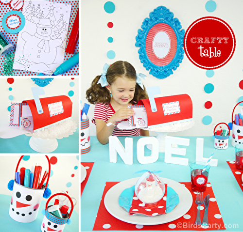 Fêtes | Party Printables: Table de Noel Créative Bonhomme de Neige