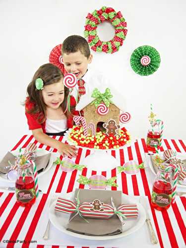 Fêtes | Party Printables: Table de Noël Gourmandises en Vert & Rouge