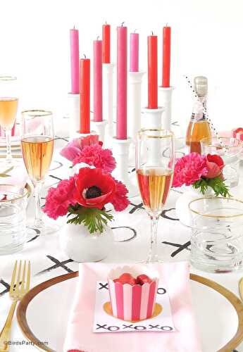 Fêtes | Party Printables: Table Moderne & DIY pour la Saint-Valentin