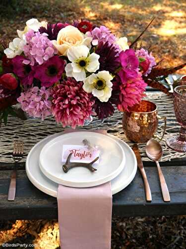 Fêtes | Party Printables: Une Table d'Automne Style Bohème Chic